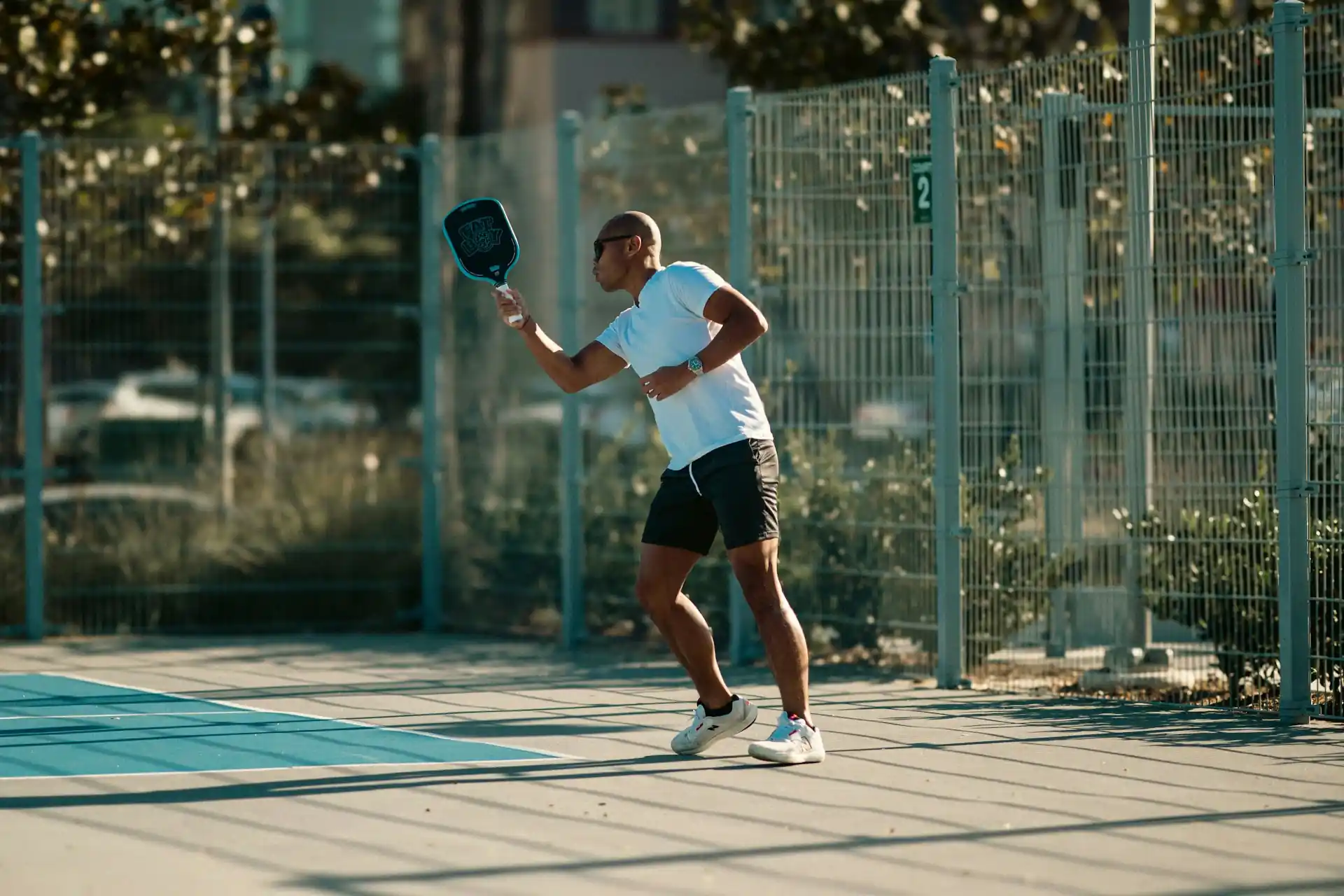 Seniors celebrating a win at a Palm Springs pickleball tournament
