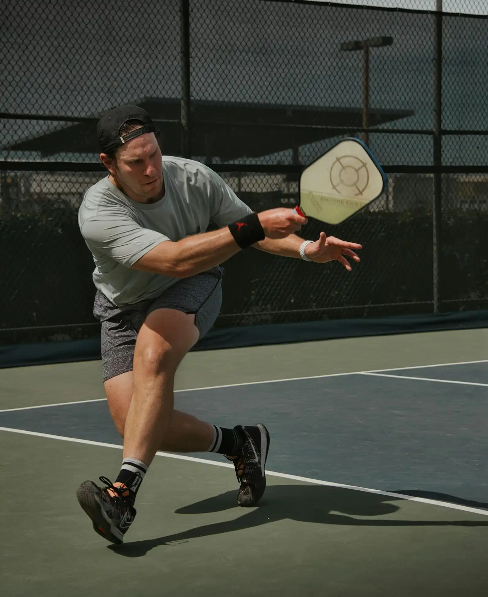 Private pickleball coach in New York City during a mobile one-on-one lesson.