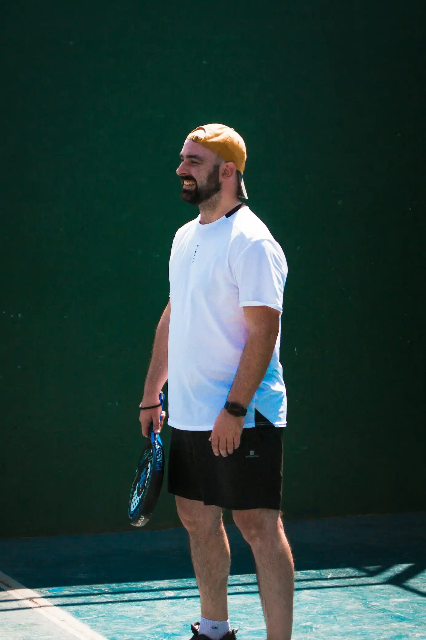 Male private pickleball coach in the Palm Springs area teaching one-on-one technique and footwork.