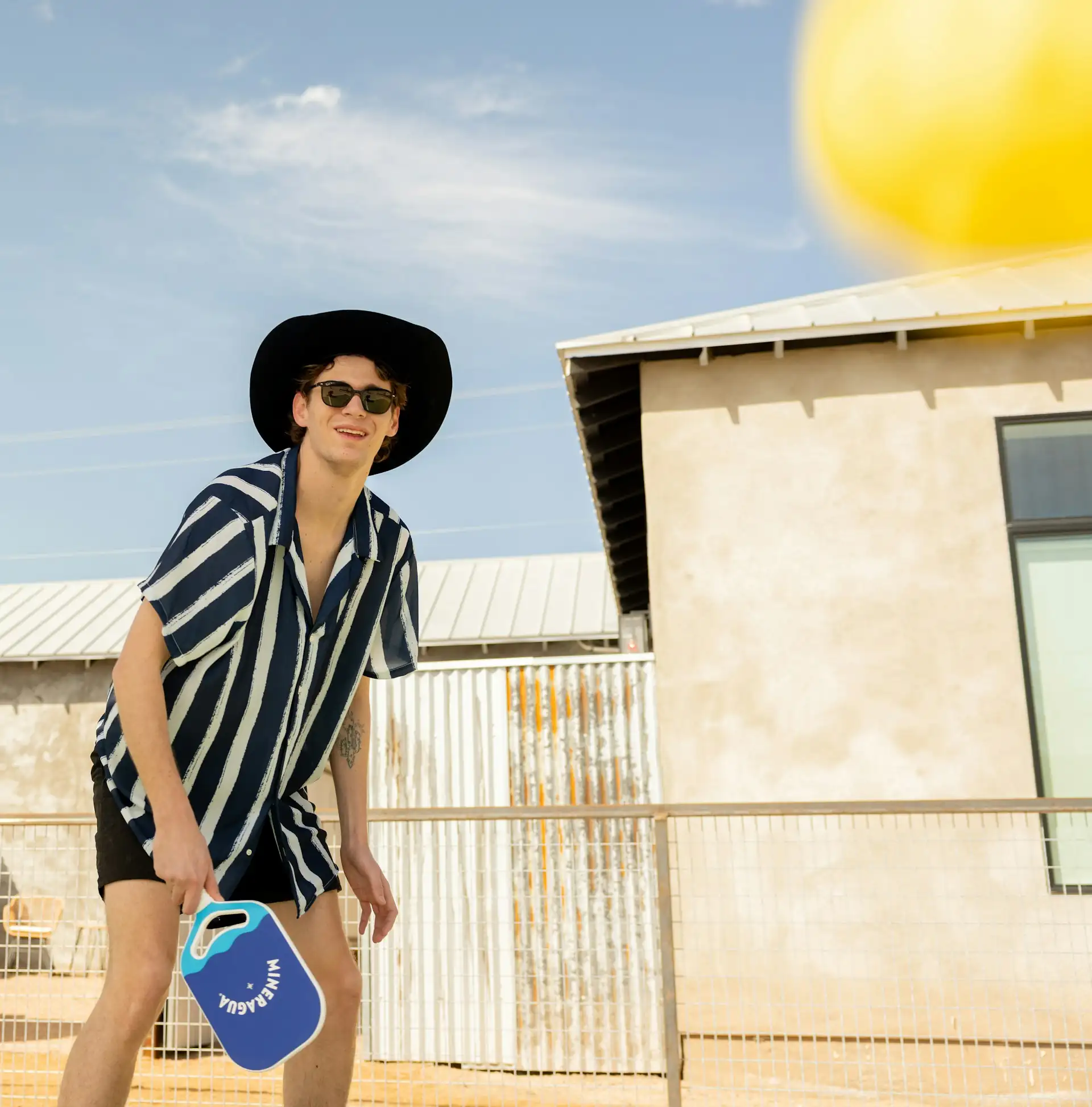 A pickleball player enjoying a match under the sun at Caloosa Park in Boynton Beach, a massive public facility